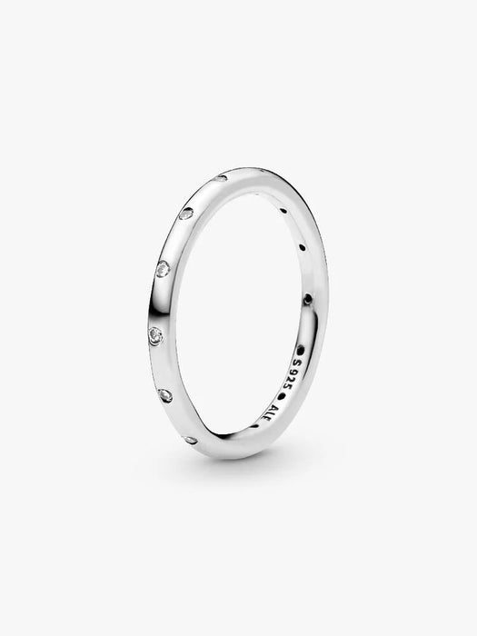 Pandora Simple Sparkling Band Ring Sterling Silver