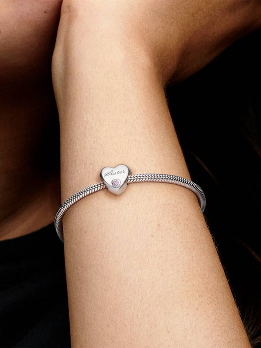 Pandora Sister Heart Charm Sterling Silver