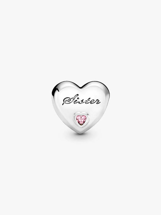 Pandora Sister Heart Charm Sterling Silver