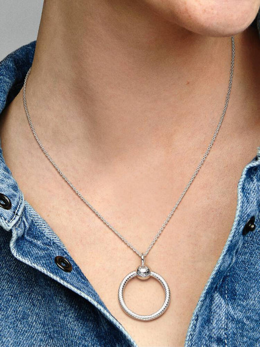 Pandora Small O Pendant Sterling Silver