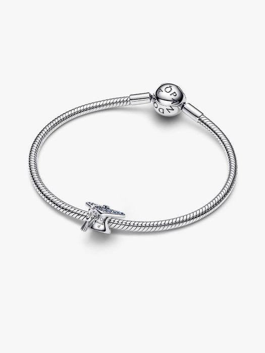 Pandora Sparkling Blue 2026 Graduation Cap Charm Sterling Silver