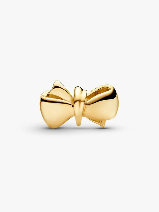 Pandora Sparkling Bow Charm 14k Gold Plating