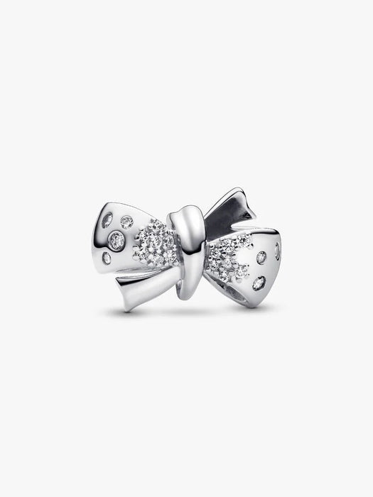 Pandora Sparkling Bow Charm Sterling Silver