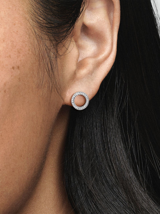 Pandora Sparkling Circle Stud Earrings