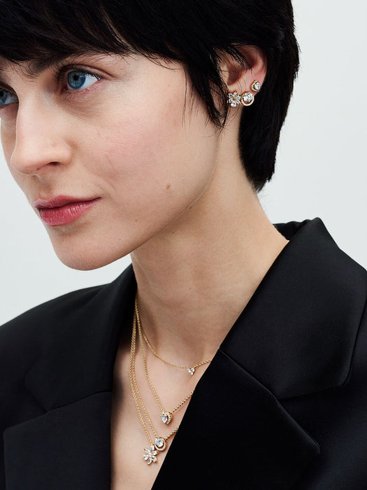 Pandora Sparkling Elevated Heart Stud Earrings