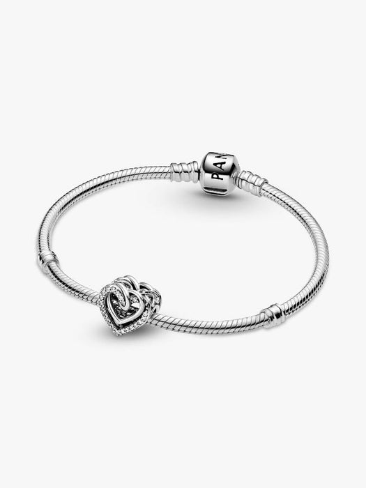 Pandora Sparkling Entwined Hearts Charm Sterling Silver