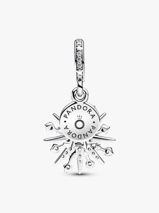 Pandora Sparkling Firework Double Dangle Charm Sterling Silver
