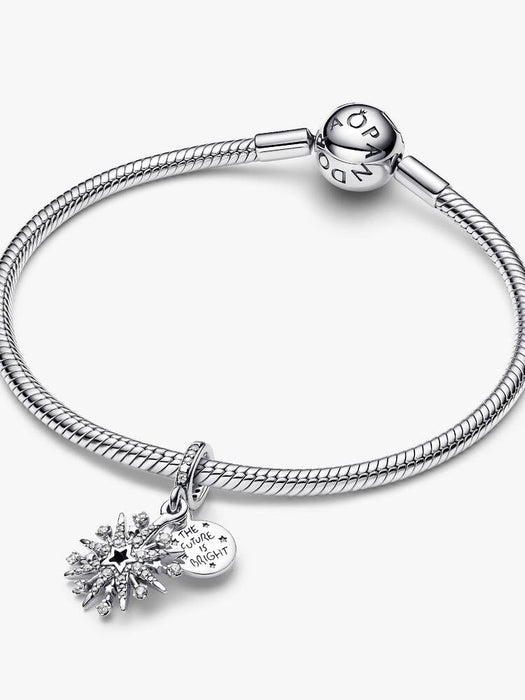 Pandora Sparkling Firework Double Dangle Charm Sterling Silver