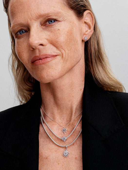 Pandora Sparkling Firework Double Dangle Charm Sterling Silver