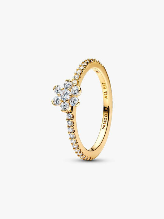 Pandora Sparkling Flower Ring 14k Gold Plating