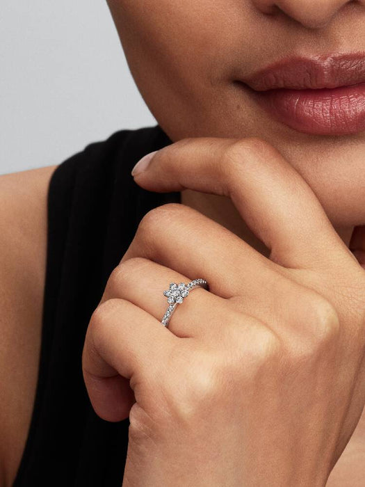 Pandora Sparkling Flower Ring Sterling Silver