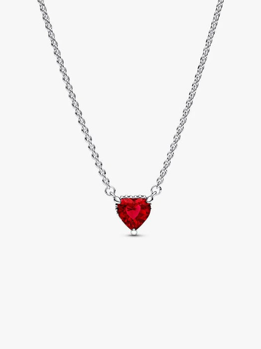Pandora Sparkling Heart Halo Pendant Collier Necklace Sterling Silver