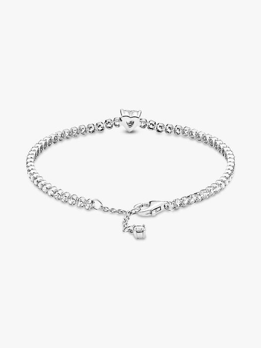 Pandora Sparkling Heart Tennis Bracelet Sterling Silver