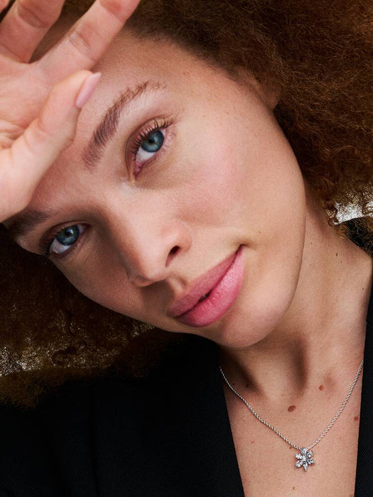 Pandora Sparkling Herbarium Cluster Pendant Necklace Sterling Silver