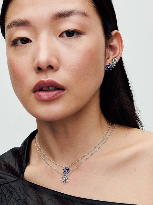 Pandora Sparkling Herbarium Cluster Pendant Necklace Sterling Silver