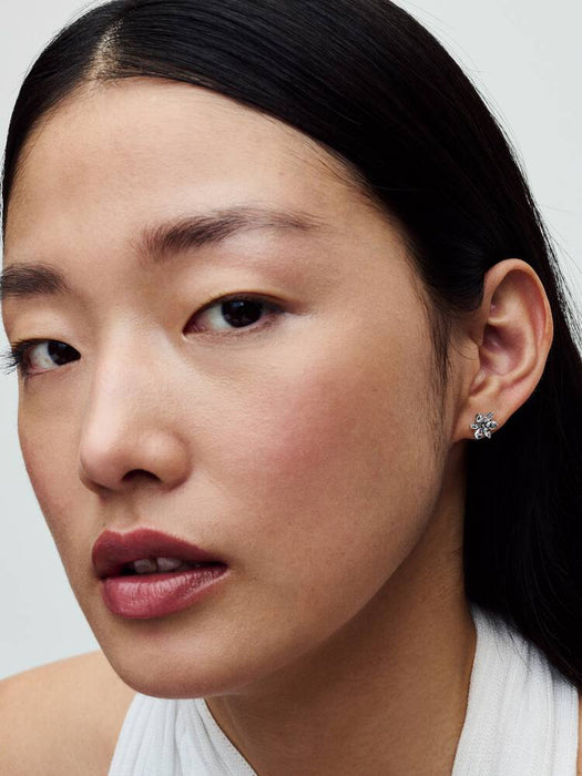 Pandora Sparkling Herbarium Cluster Stud Earrings Sterling Silver