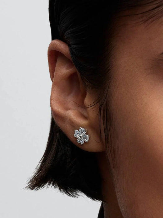 Pandora Sparkling Lucky Clover Stud Earrings Sterling Silver