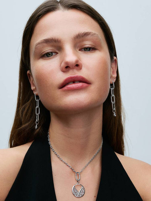 Pandora Sparkling Moon Mini Dangle Charm Sterling Silver