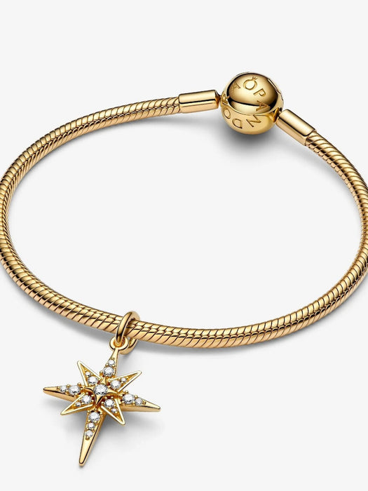 Pandora Sparkling North Star Dangle Charms 14k Gold Plating