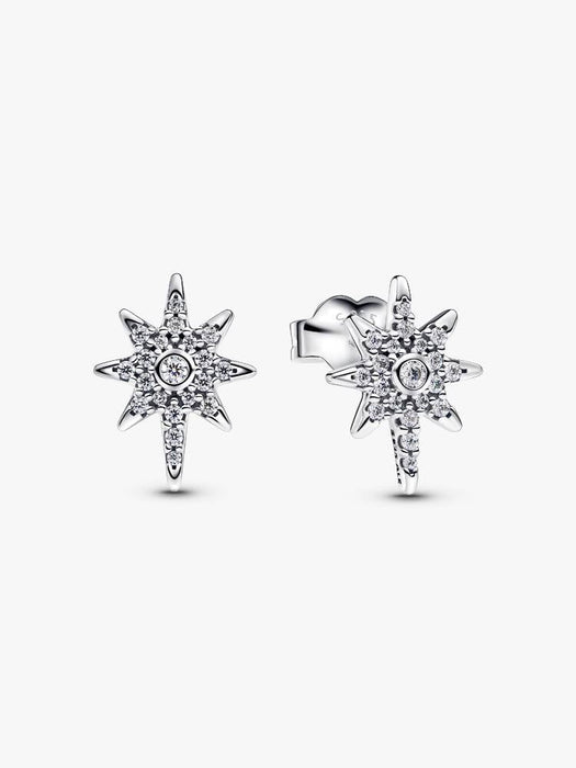Pandora Sparkling North Star Stud Earrings Sterling Silver