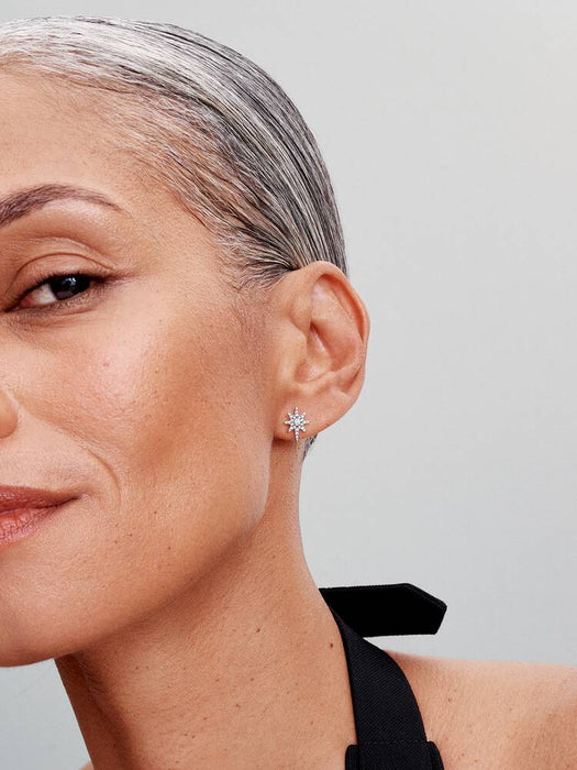 Pandora Sparkling North Star Stud Earrings Sterling Silver