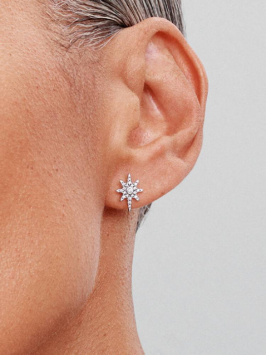 Pandora Sparkling North Star Stud Earrings Sterling Silver