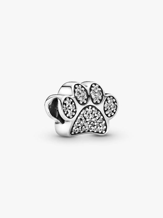 Pandora Sparkling Paw Print Charm Sterling Silver