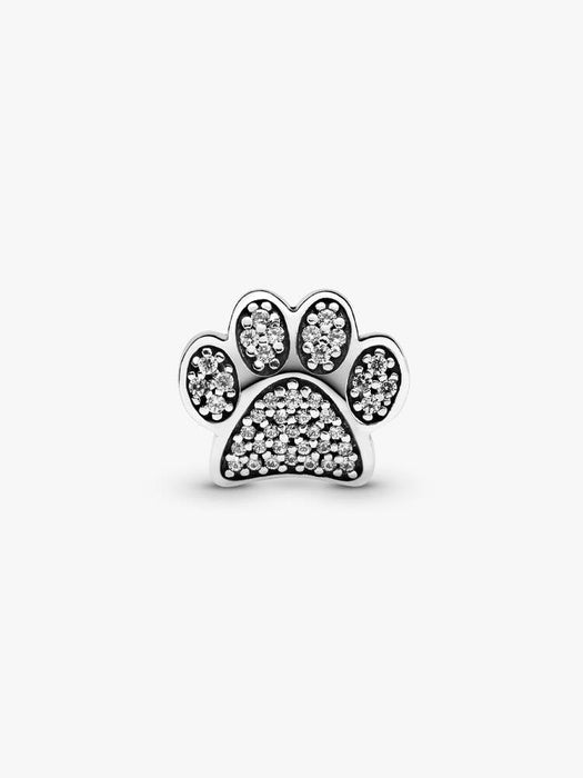 Pandora Sparkling Paw Print Charm Sterling Silver
