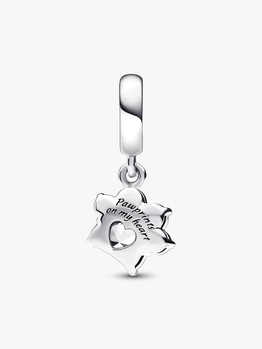 Pandora Sparkling Pet Paw Print Dangle Charm Sterling Silver