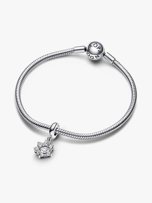 Pandora Sparkling Pet Paw Print Dangle Charm Sterling Silver
