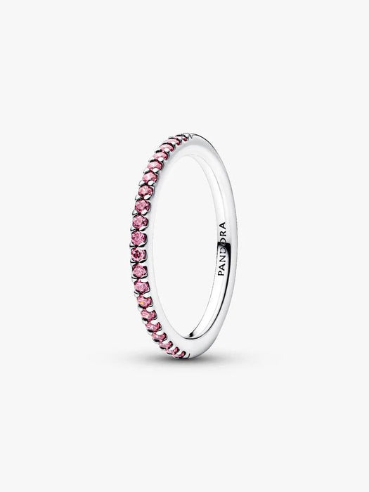 Pandora Sparkling Pink Band Ring Sterling Silver