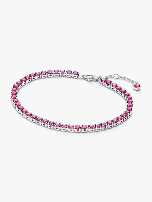 Pandora Sparkling Pink Tennis Bracelet Sterling Silver