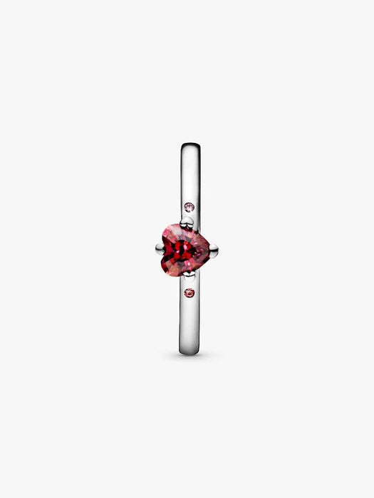Pandora Sparkling Red Heart Ring Sterling Silver