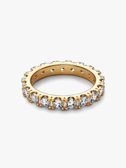 Pandora Sparkling Row Eternity Ring 14k Gold Plating