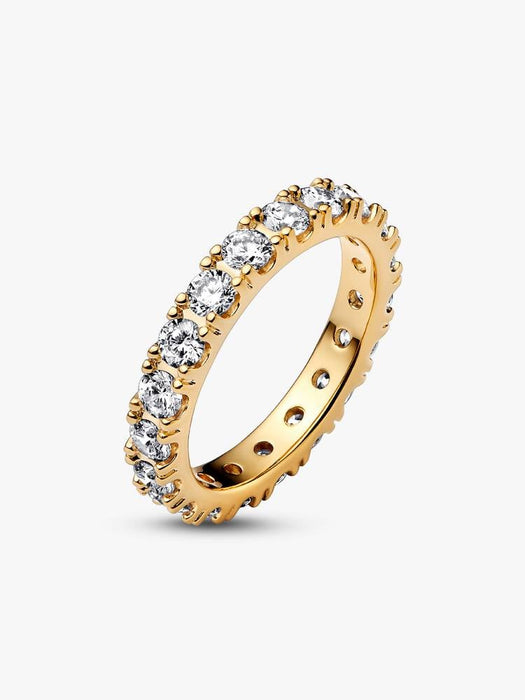 Pandora Sparkling Row Eternity Ring 14k Gold Plating