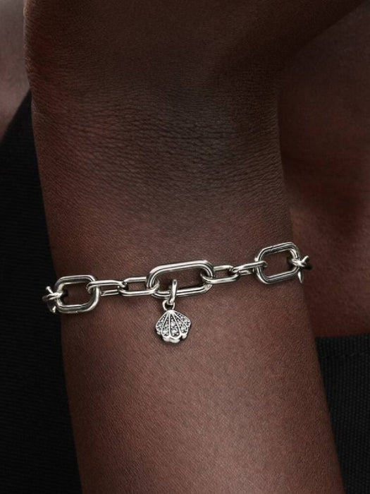 Pandora Sparkling Shell Mini Dangle Charm Sterling Silver