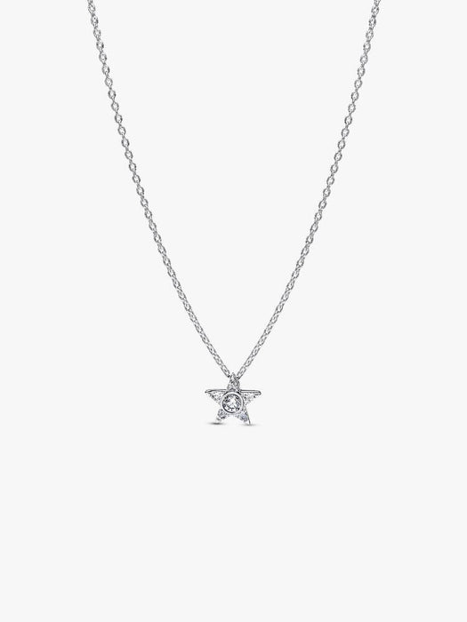 Pandora Sparkling Stella Pendant Necklace Sterling Silver
