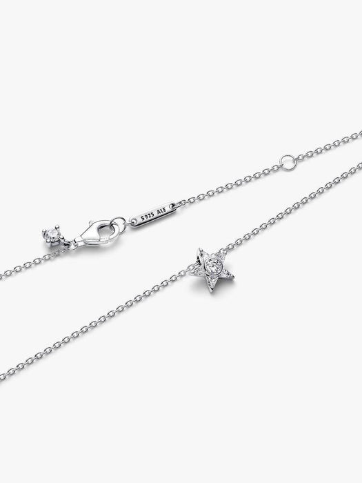 Pandora Sparkling Stella Pendant Necklace Sterling Silver