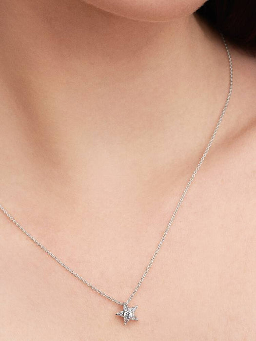 Pandora Sparkling Stella Pendant Necklace Sterling Silver