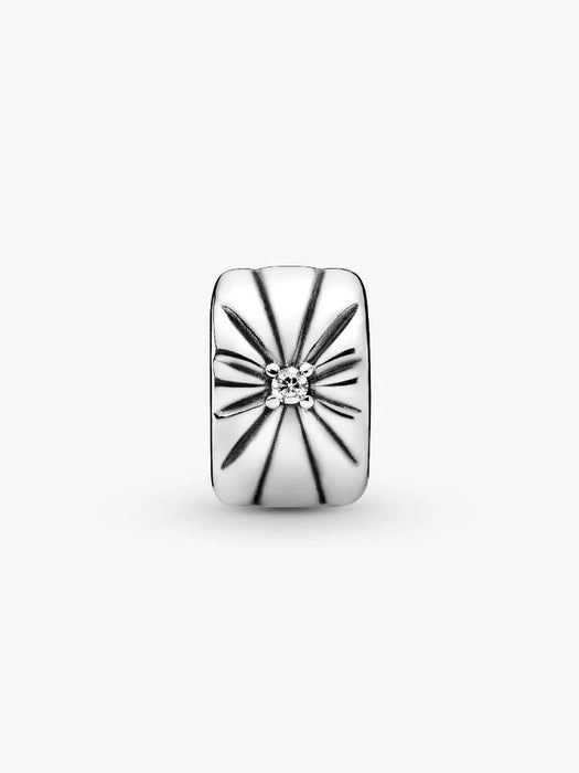 Pandora Sparkling Sunburst Clip Charm Sterling Silver