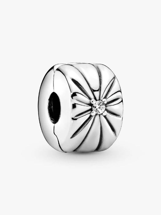 Pandora Sparkling Sunburst Clip Charm Sterling Silver