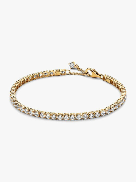 Pandora Sparkling Tennis Bracelet 14k Gold Plating