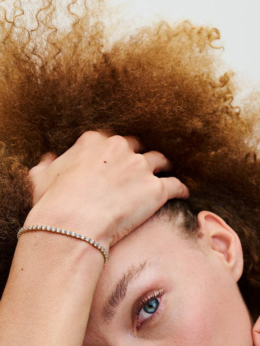 Pandora Sparkling Tennis Bracelet 14k Gold Plating