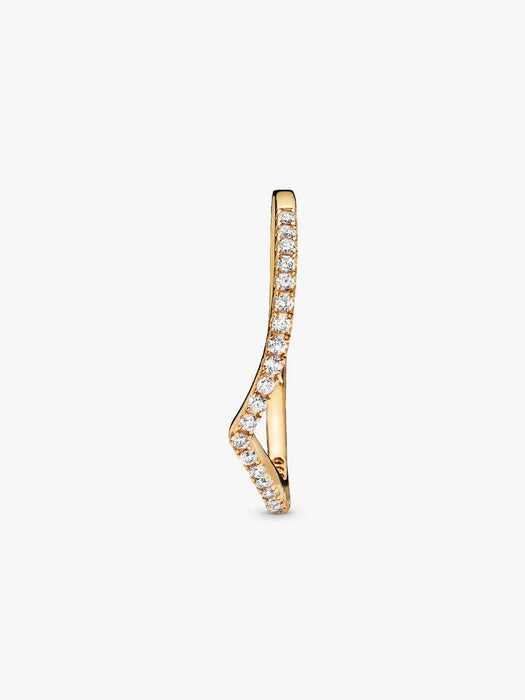 Pandora Sparkling Wishbone Ring 14k Gold Plating