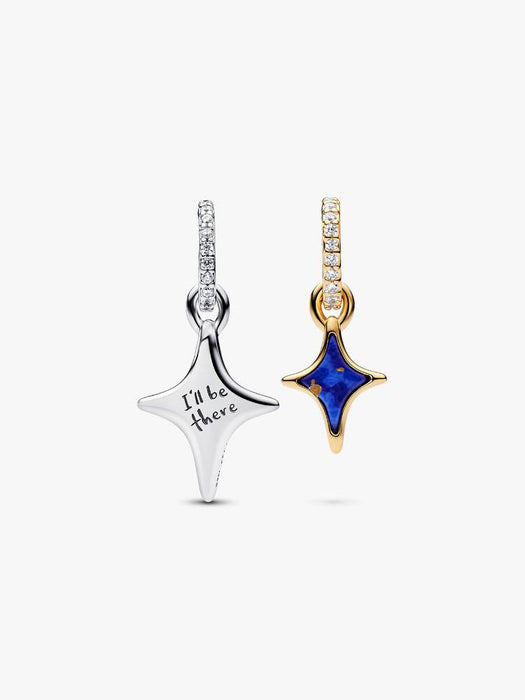 Pandora Splittable Stars Double Dangle Charm 14k Gold Plating And  Sterling Silver