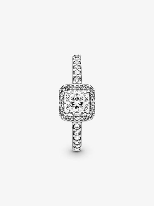 Pandora Square Sparkle Halo Ring Sterling silver