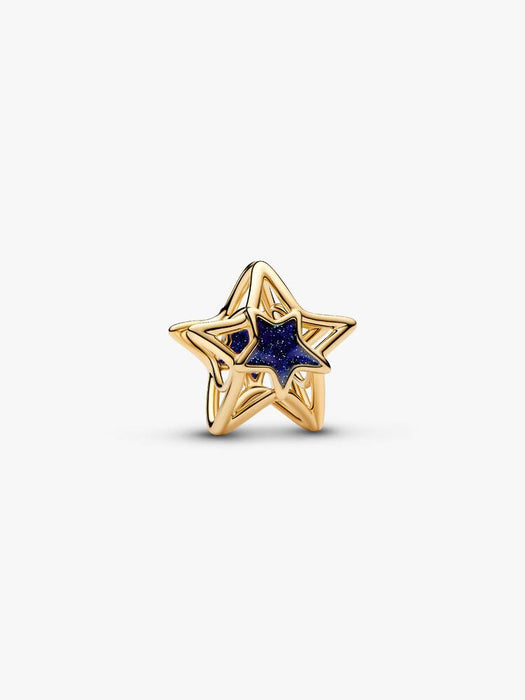 Pandora Star Openwork Charm 14k Gold Plating