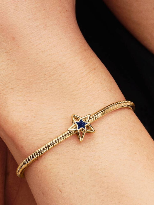 Pandora Star Openwork Charm 14k Gold Plating