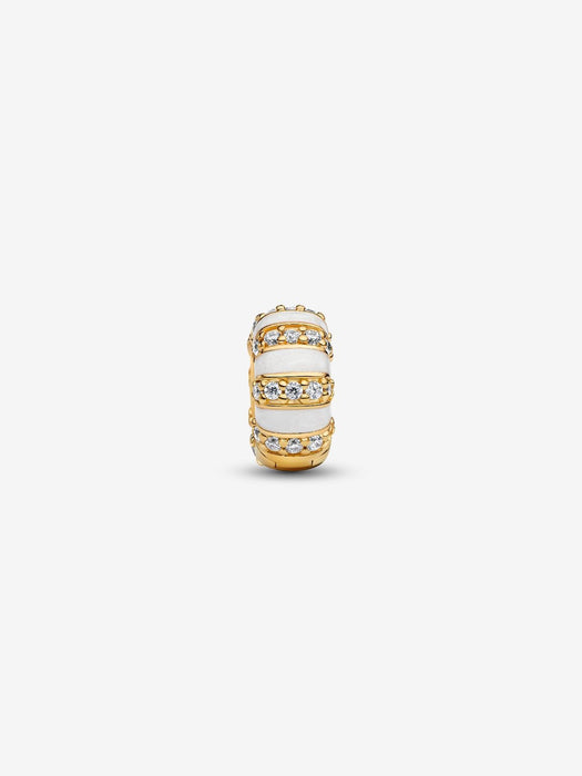 Pandora Stones & Enamel Clip Gold Charm