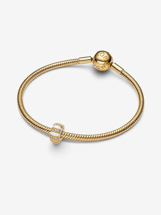 Pandora Stones & Enamel Clip Gold Charm